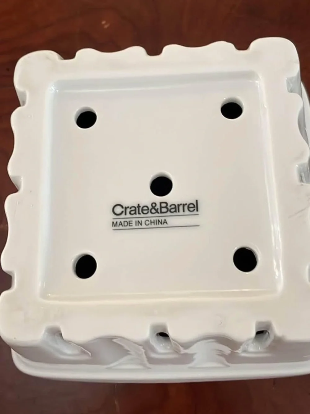 Crate&Barrel White Ceramic Berry Bowls and Egg Tray Set